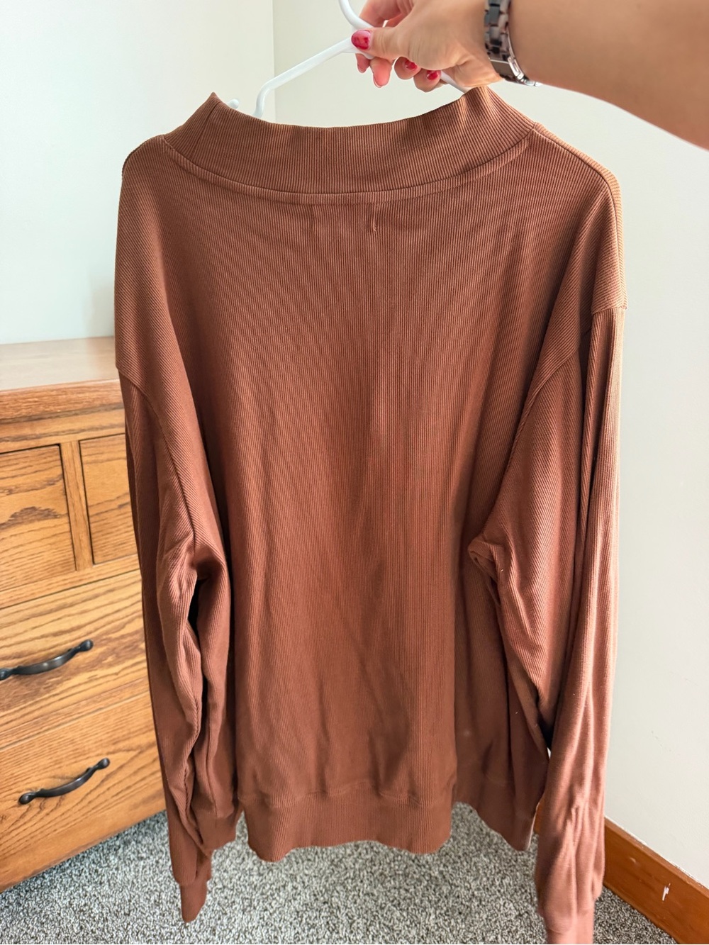 Parke Ribbed Varsity Pullover - Picture 3 of 3